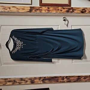 Vincent Camuto Dark Green Evening Dress Size 16
